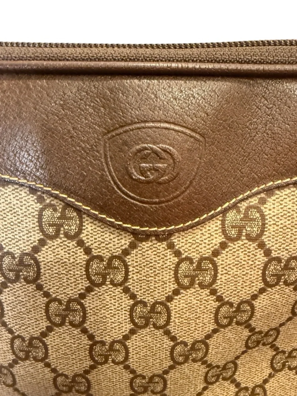 Vintage Gucci Brown GG Supreme Canvas Crossbody Bag - Picture 2 of 16